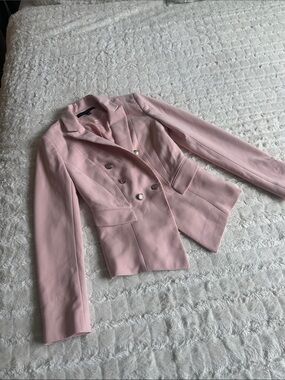White House Black Market Light Pink Double-Breasted Blazer